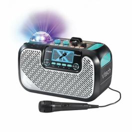 Karaoke super sound con altavoz y micrófono incorporados ¡crea la atmosfera adecuada para tu fiesta proyectando luces multicolor!