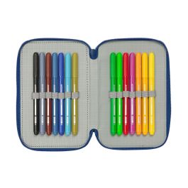 Safta Plumier Triple 37 piezas Cómo Entrenar a tu Dragón Estuche 12.5x19.5x5.5cm