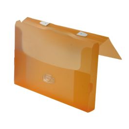 Carpeta Beautone Portadocumentos Broche Polipropileno Din A4 Naranja Transparente