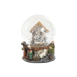 DKD Home Decor Bola Decoración Navidad Tradicional Multicolor 8 x 10.5 x 8 cm (4 Unidades) de Cristal y Resina, Surtido Aleatorio