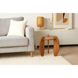 DKD Home Decor Mesita Auxiliar Urban Marrón 45x55x45 cm de Mango Desmontable Decoración Hogar