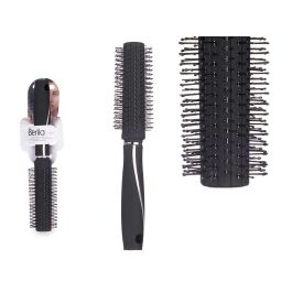 Berilo Cepillo para Cabello Rizo Siliconado Negro 4x24x4 cm Plástico y Silicona (24 Unidades) Precio: 35.95000024. SKU: B12JAVKRYL