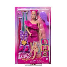 Barbie Muñeca Totally Hair JDC85 Pelo Rubio Largo con Toques de Color Fantasía Mattel
