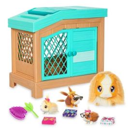 Cobaya mama little live pets con más de 20 sonidos y casa de lujo ¡descubre sus 3 crias recién nacidas! 33 cm