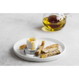 Quttin Soporte Huevera de Acero Inoxidable - Diseño individual 4.5-8.5 x 1.8 cm - Ideal para Cocina y Hostelería (24 Unidades)