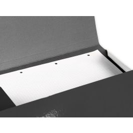 Carpeta Liderpapel Gomas Folio 3 Solapas Carton Plastificado Color Negro