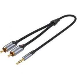 Cable Audio Vention BCNBL/ 2x RCA Macho - Jack 3.5 Macho/ 10m/ Gris