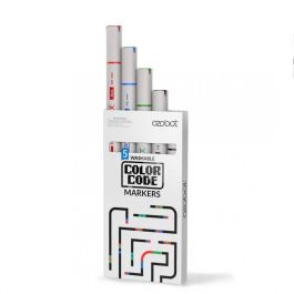 Ozobot Rotuladores Color Code Doble Punta - Set de 5 (rojo, azul, verde, 2 negros) para programar Ozobot BIT y EVO en papel Precio: 14.69000016. SKU: B1DMN3SKZY
