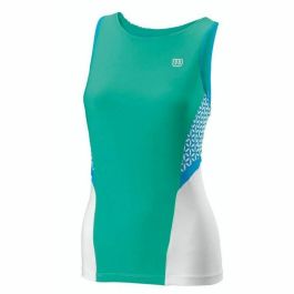Camiseta de Tirantes Mujer Wilson Glamour Verde Reversible Tenis Azul