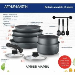 Batería de Cocina Arthur Martin 12 Piezas