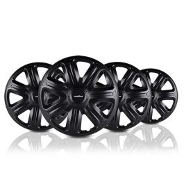 Abc GOD9062 Tapacubos Imola Negro 14" Juego de 4 para Llantas de Acero, Barniz Brillo, Montaje sin Herramientas, Antirrayaduras Abc GOD9062 Tapacubos Imola Negro 14" Juego de 4 para Llantas de Acero, Barniz Brillo, Montaje sin Herramientas, Antirrayaduras