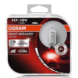 OSRAM MTECO64210NBS-HCB Lámpara H7 Night Breaker Silver Duo Box, 1500 lm, base PX26d, luz más brillante y larga vida útil OSRAM MTECO64210NBS-HCB Lámpara H7 Night Breaker Silver Duo Box, 1500 lm, base PX26d, luz más brillante y larga vida útil