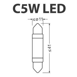 Bombilla para Automóvil Osram OS6413DWP-01B C5W 0,6 W 12 V 6000 K