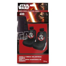 Fundas para Asientos de Coche Star Wars Stormtrooper Universal Delantero Negro 2 Unidades