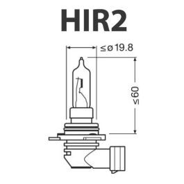 Bombilla para Automóvil OS9012 Osram OS9012 HIR2 65W 12V