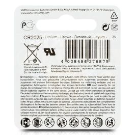 Pila De Botón Litio Cr2025 157Mah 1Ud VARTA 6025112401