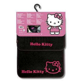 Set de Alfombrillas para Coche Hello Kitty Negro Rosa (4 pcs)