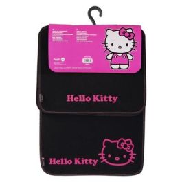 Set de Alfombrillas para Coche Hello Kitty Negro Rosa (4 pcs)