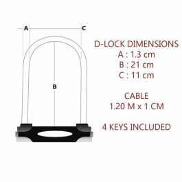 Cerradura MASTER LOCK U con Cable - Llave