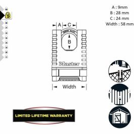 MASTER LOCK Candado de latón macizo de alta seguridad [Grillete protegido] [una combinación] M1177EURD