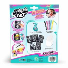 Canal Toys - Arte con aerógrafo - Kit de creación de carteles con spray electrónico, plantillas y rotuladores - AIR 015