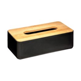 Caja para pañuelos 5five 25 x 13 x 8.7 cm Negro Bambú Precio: 7.79000057. SKU: S7909805