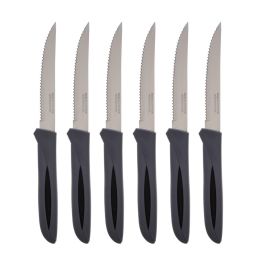 Set de 6 cuchillos para carne inoxidables (colores surtidos) 21cm Precio: 6.50000021. SKU: S7902793