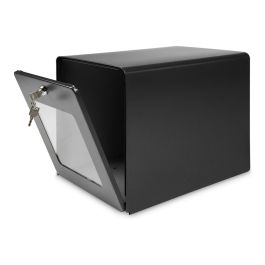 Buzón Burg-Wachter Negro Acero Inoxidable Cristal Acero Galvanizado 28 x 36,5 x 31 cm