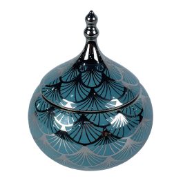 DKD Home Decor Joyero Oriental Decorativo de Porcelana Turquesa con Tapa - Colección Fana, 14x14x17 cm Precio: 17.78999959. SKU: S3015275
