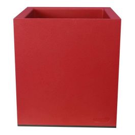 Maceta Riviera Rojo Plástico Cuadrada 40 x 40 cm