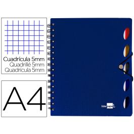 Cuaderno Espiral Liderpapel A4 Micro Executive Tapa Plastico 100H 80 gr Cuadro 5 mm 5 Separadores Con Gomilla Azul Precio: 18.0895001452. SKU: B1ECR2TYFH