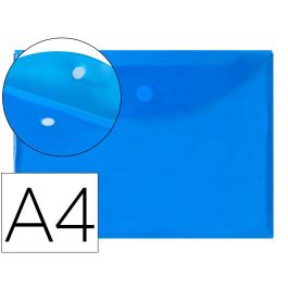 Carpeta Liderpapel Dossier A4 Cierre De Velcro Azul 12 unidades