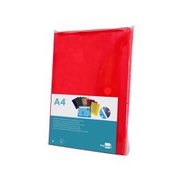 Carpeta Liderpapel Dossier A4 Cierre De Velcro Roja 12 unidades