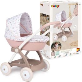 Cochecito de paseo para muñeca Baby Nurse - Smoby - Con capazo y capota de plástico - Rosa y blanco Precio: 63.50000019. SKU: B18N3SY3T6