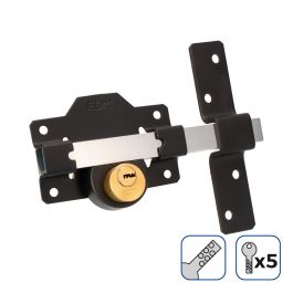 Edm Cerrojo de seguridad negro con 5 llaves de seguridad, níquel Precio: 39.88999982. SKU: S7901924