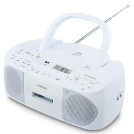 Medion AAAPE16805 Radio CD K7 FM con 2x3W RMS - Reproductor de Música Compacto y Portátil, Azul