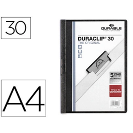 Durable Carpeta Duraclip Dossier Pinza Lateral Negro Capacidad 30 Hojas Polipropileno Formato Din A4 Precio: 1.5900005. SKU: BIX142200-01