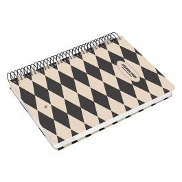 Agenda Espiral Liderpapel Classic A6 2025 Semana Vista Color Blanco Y Negro 1 Papel 70 gr