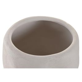 DKD Home Decor Macetero Urban de Cerámica en Color Crudo con Diseño Orgánico 30x30x26 cm