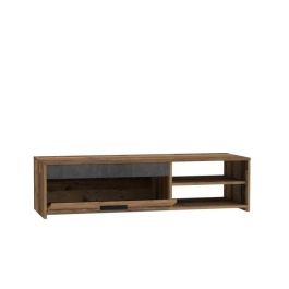 Paco Mueble TV PCOT11-C754 Madera Vieja Hormigón Gris Oscuro 1 Cajón 2 Nichos L 120 x P 42,1 x H 31,8 cm