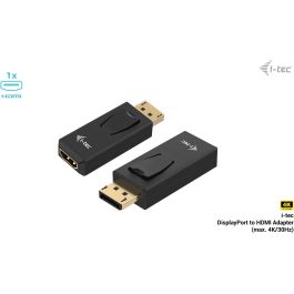 I-Tec Adaptador DisplayPort a HDMI Pasivo 4K/30Hz Negro - Conectar y Usar