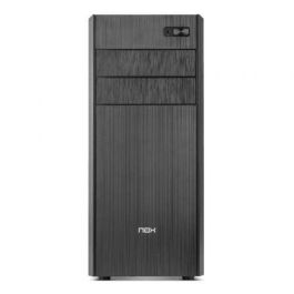 Nox NXLITE010 Caja Semitorre con Fuente 500W ATX, mATX, ITX, Frontal Cepillado, GPU 345mm, USB 3.0, Negro