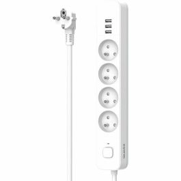 Quarx QUA4004282463061 Regleta de 4 Tomas de Corriente con 3 Puertos USB y Cable de 1,5m