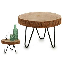 Giftdecor Mesa de Madera y Acero Marrón - 30 cm Diámetro (aprox 28-40 cm) x 20 cm Alto (6 Unidades) Precio: 39.69000013. SKU: B14C7L52QG