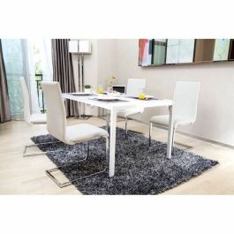 Juego de 2 sillas de comedor LEA - Imitación blanca - Estilo contemporáneo - L 43 x P 56 cm