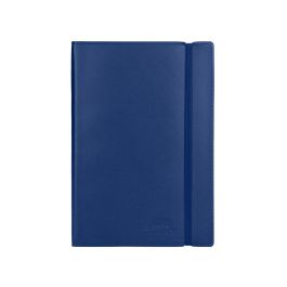 Libreta Liderpapel Simil Piel A5 120 Hojas 70 gr-M2 Cuadro 4 mm Sin Margen Azul