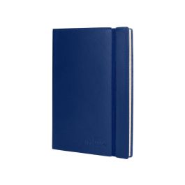 Libreta Liderpapel Simil Piel A5 120 Hojas 70 gr-M2 Cuadro 4 mm Sin Margen Azul