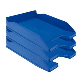 Bandeja Sobremesa Plastico Q-Connect Azul Opaco 240x70X340 mm 6 unidades