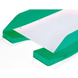 Bandeja Sobremesa Plastico Q-Connect Verde Transparente 240x70X340 mm 6 unidades