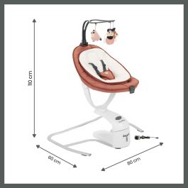 Babymoov Swoon Motion Columpio eléctrico para bebés, asiento de 360 °, terracota